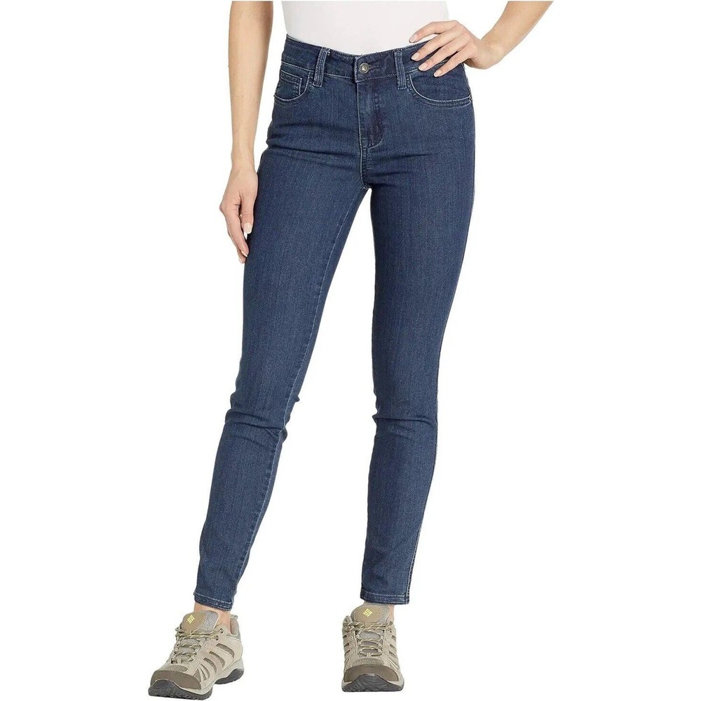 prAna Womens Oday Organic Cotton High Rise Skinny Jeans Sz 8 Regular Indigo NWT - Picture 4 of 10